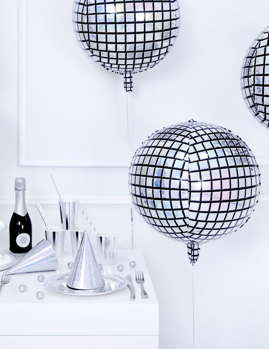Mise en scène de fête du ballon aluminium boule de disco