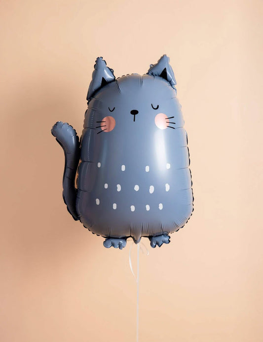 Balão de alumínio Gato cinzento 49 x 69 cm
