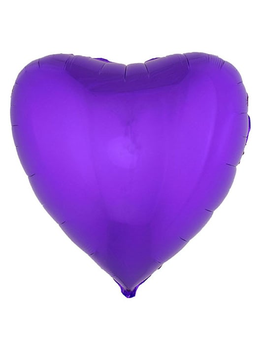 Ballon aluminium coeur violet