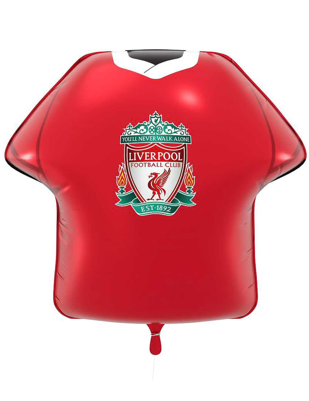 Balão de alumínio em forma de camisola do Liverpool Football Club 52 x 51 cm