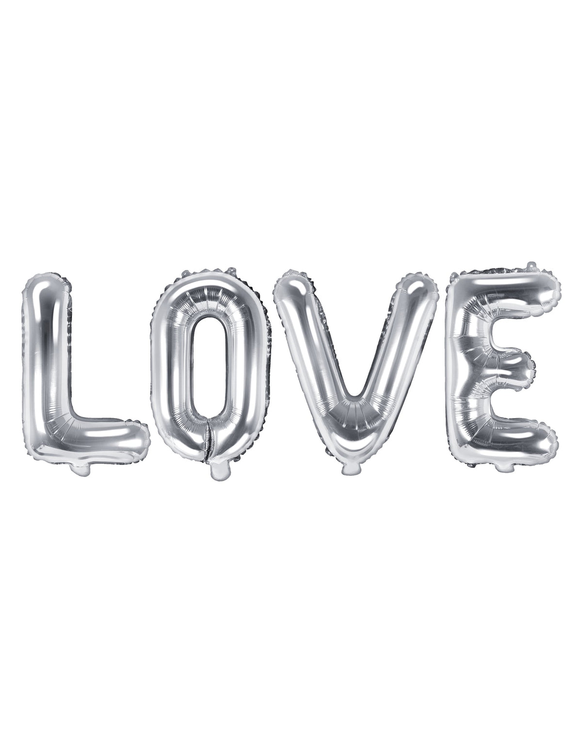 Ballon aluminium lettres LOVE pour décoration argenté