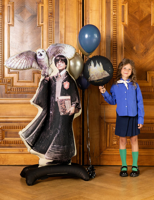 Balão de alumínio com suporte Harry Potter™ com Hedwig 90x145 cm