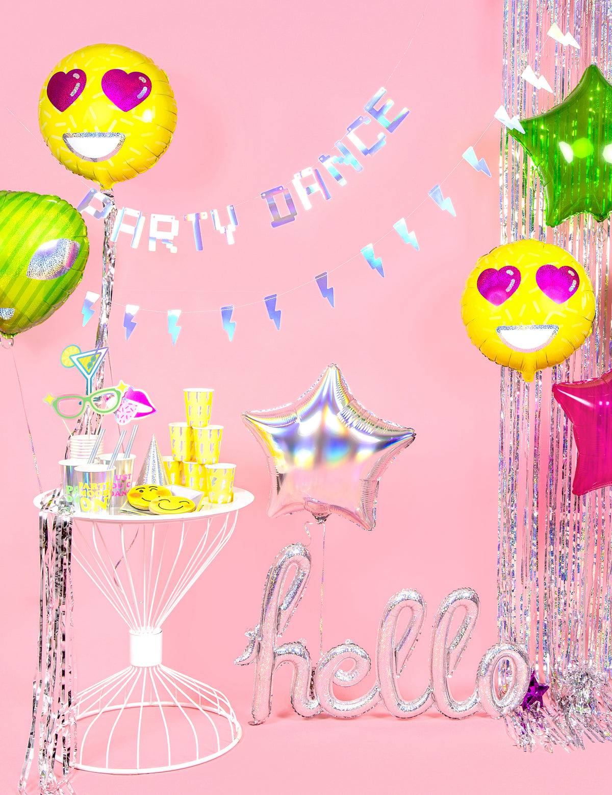 Décor de fête et accessoires du ballon en aluminium étoile iridescente