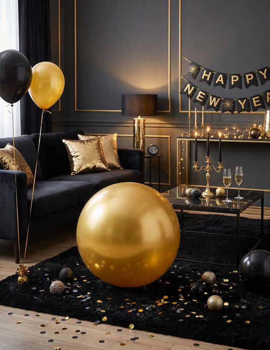 Balão gigante de látex dourado 80 cm