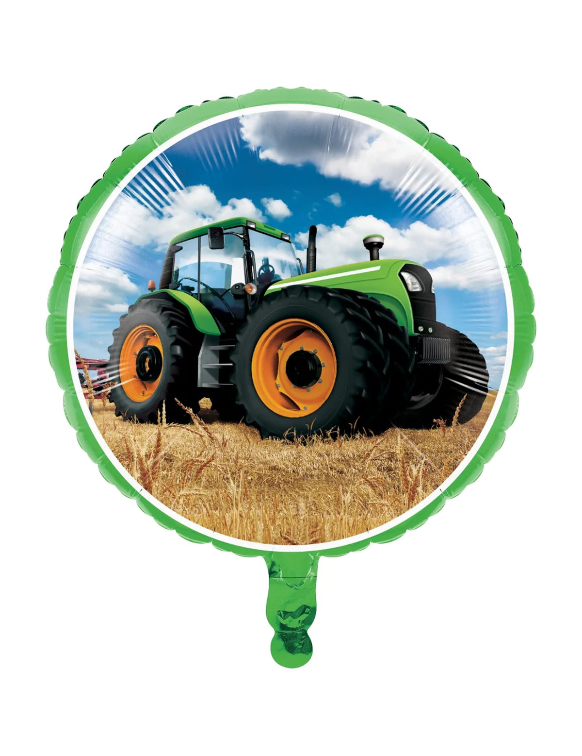 Balão trator de quinta para criança verde