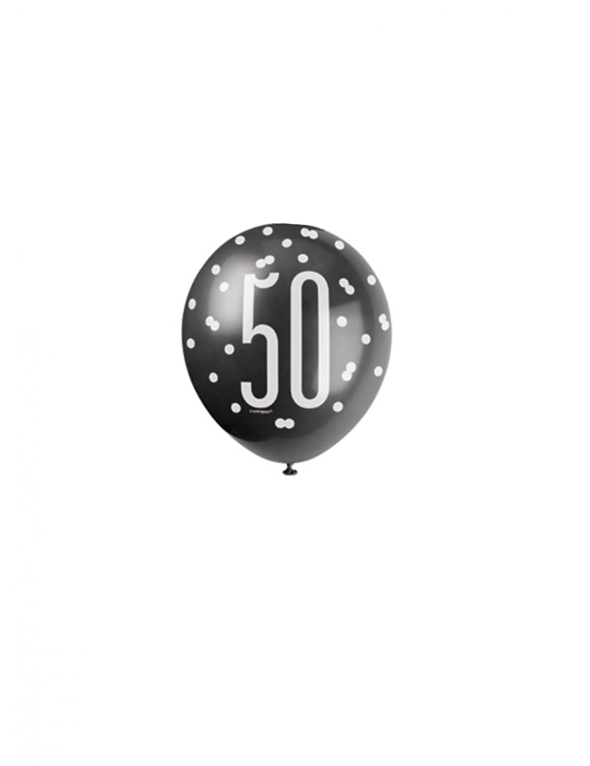 balões 50 anos para aniversário cinzento com imprimé branco
