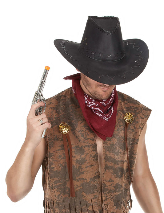 Vue à plat du bandana cowboy