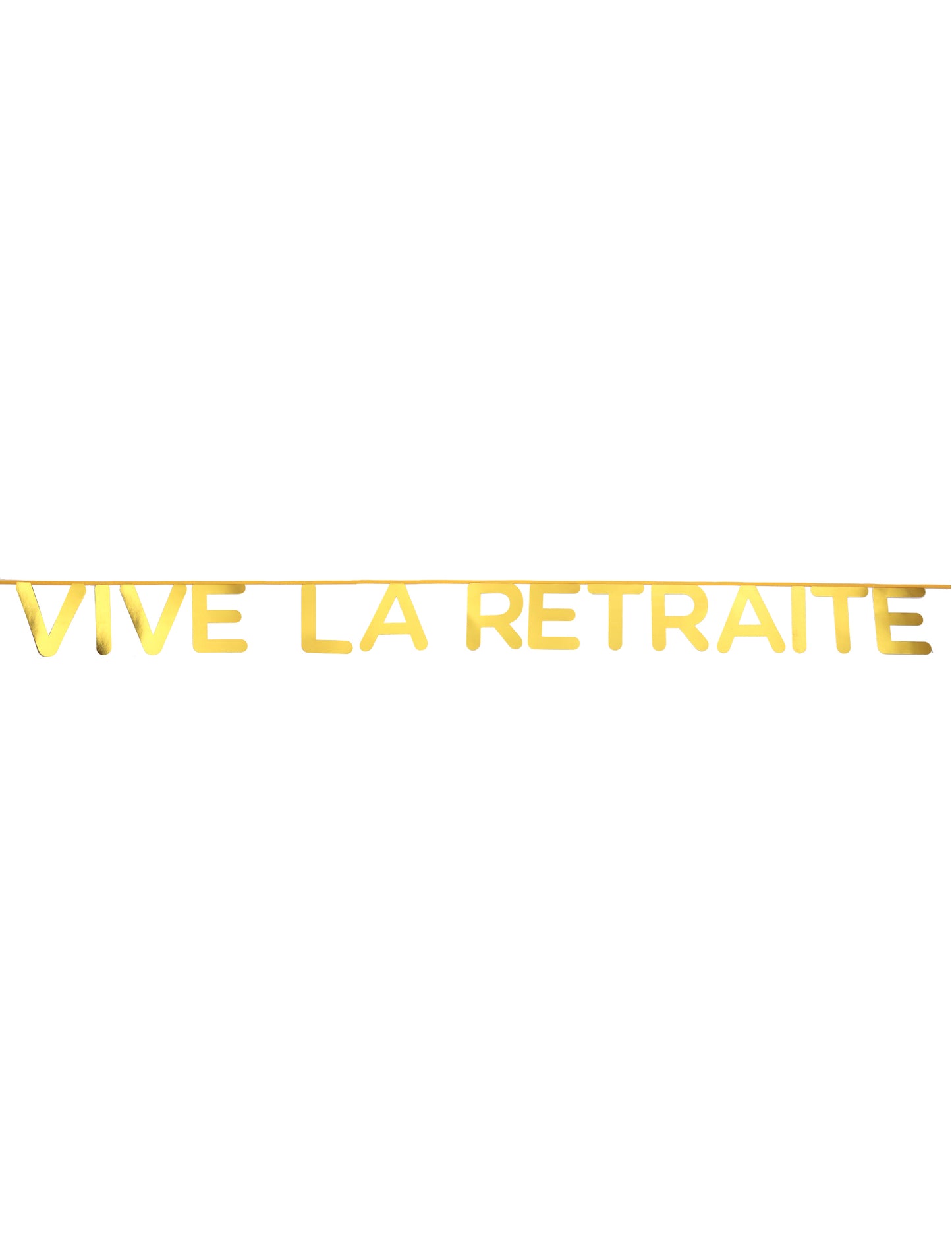 Banderole vive la retraite pour décoration doré métallisé