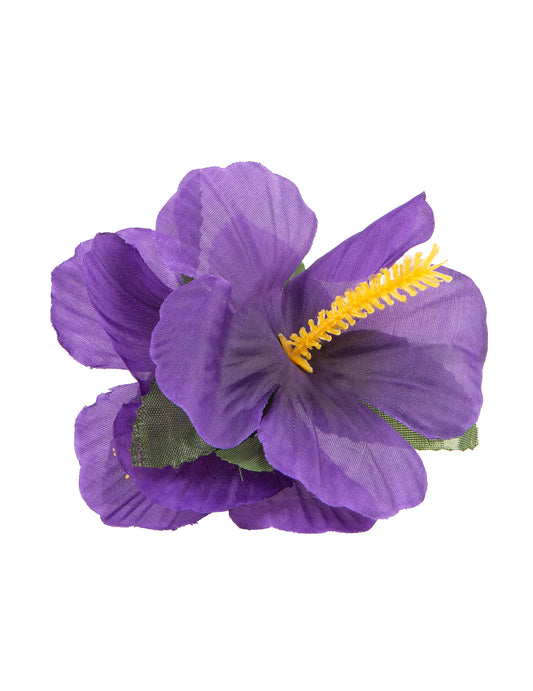 Flor violeta Havaiana para o cabelo