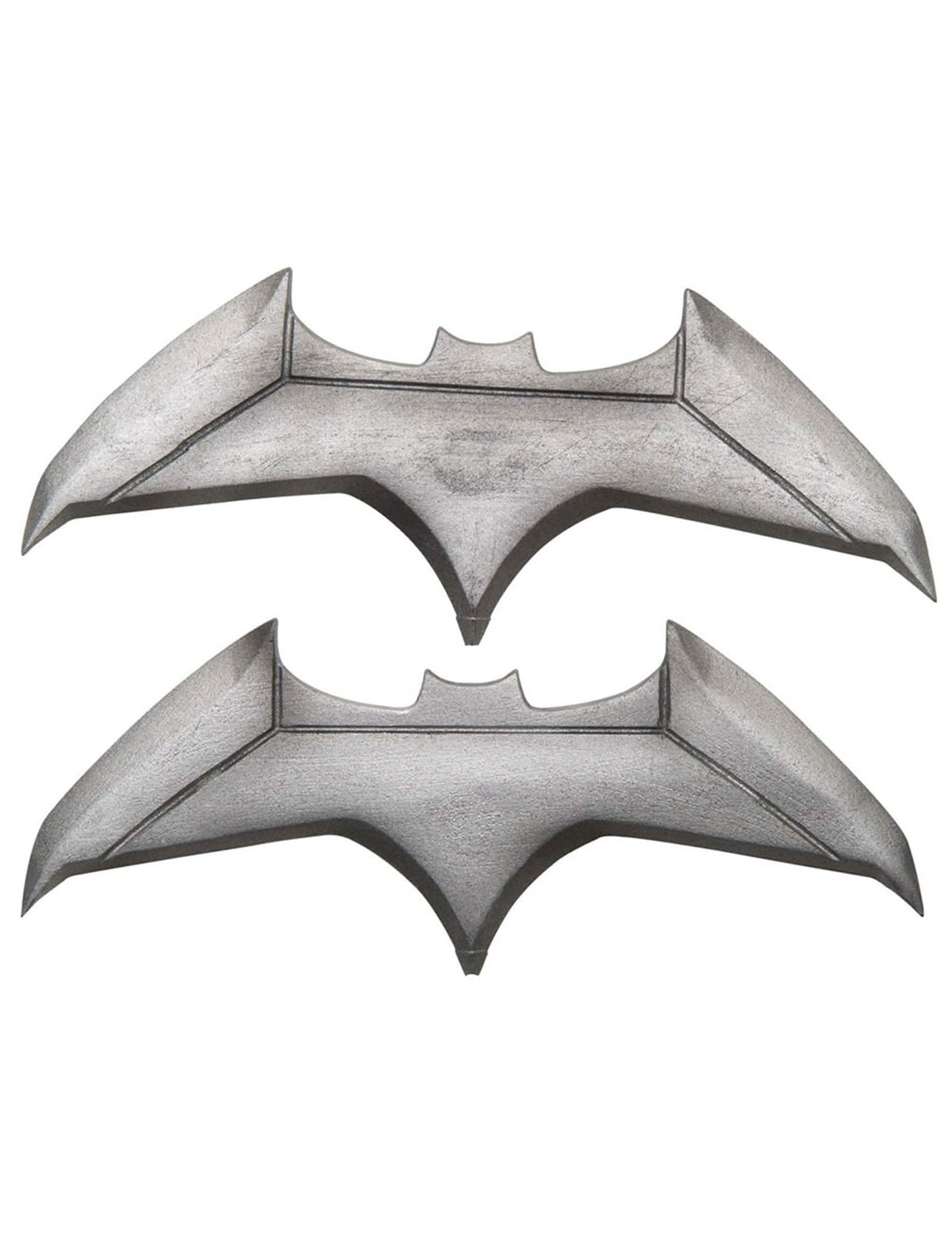 Batarangs Batman para adulto cinzento com aspeto metálico