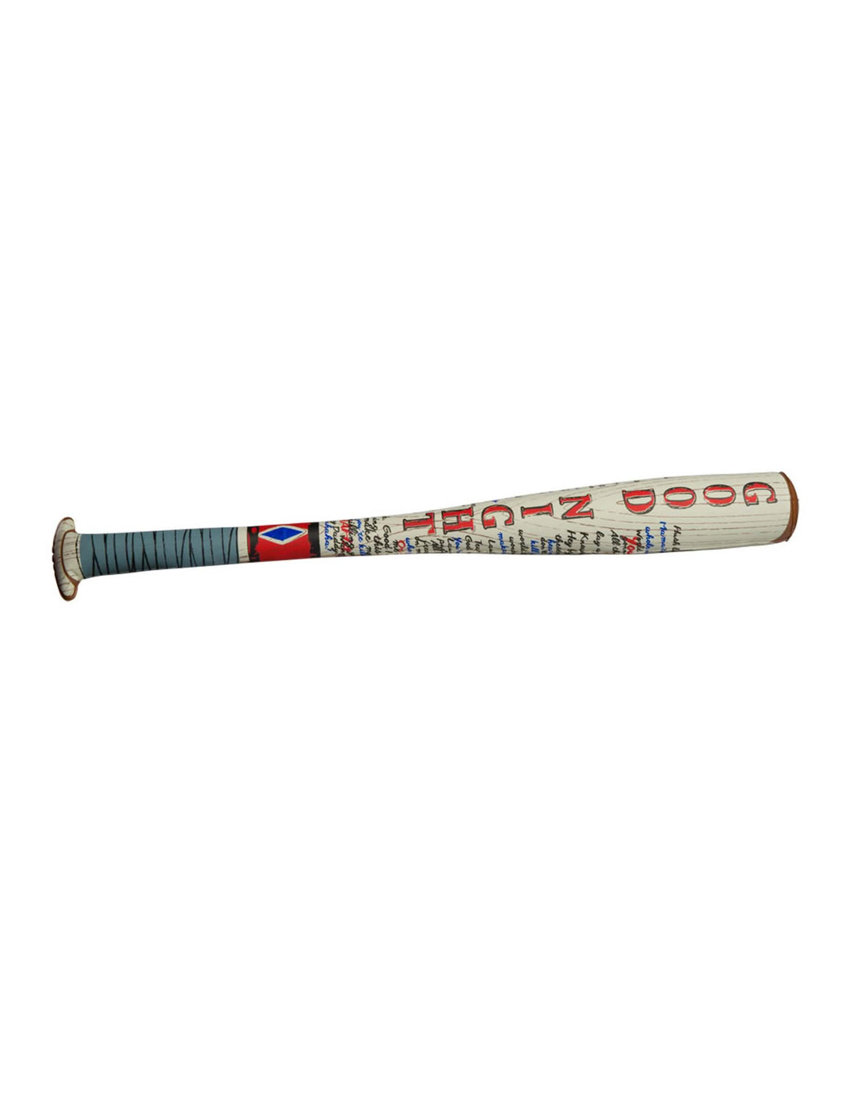 Batte gonflable Harley Quinn pour adulte blanche avec inscription Good Night
