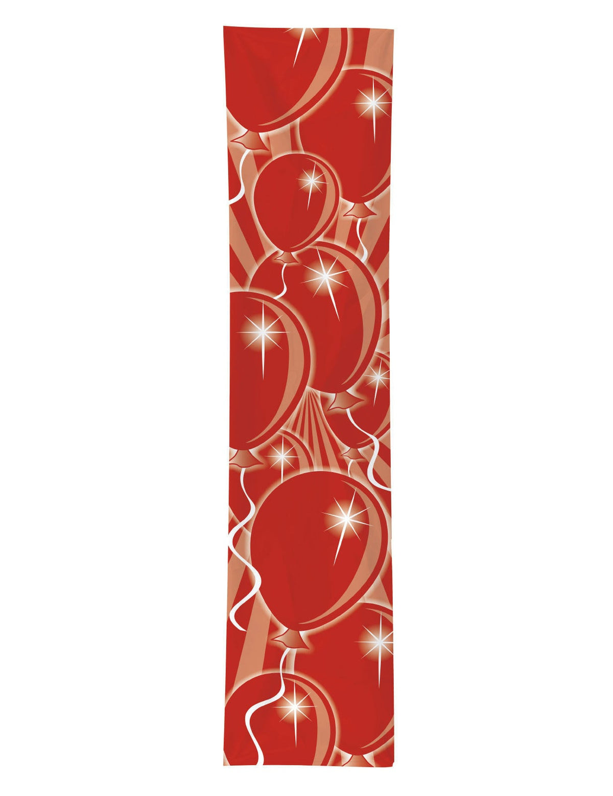 Decoração de festa faixa de aniversário balões vermelho