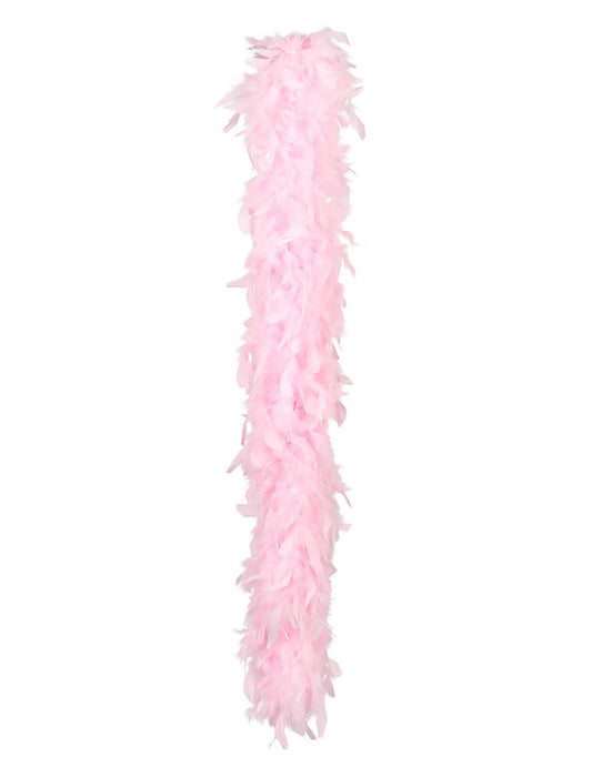 Vue d'ensemble du boa en plumes pour femme rose clair 50 g