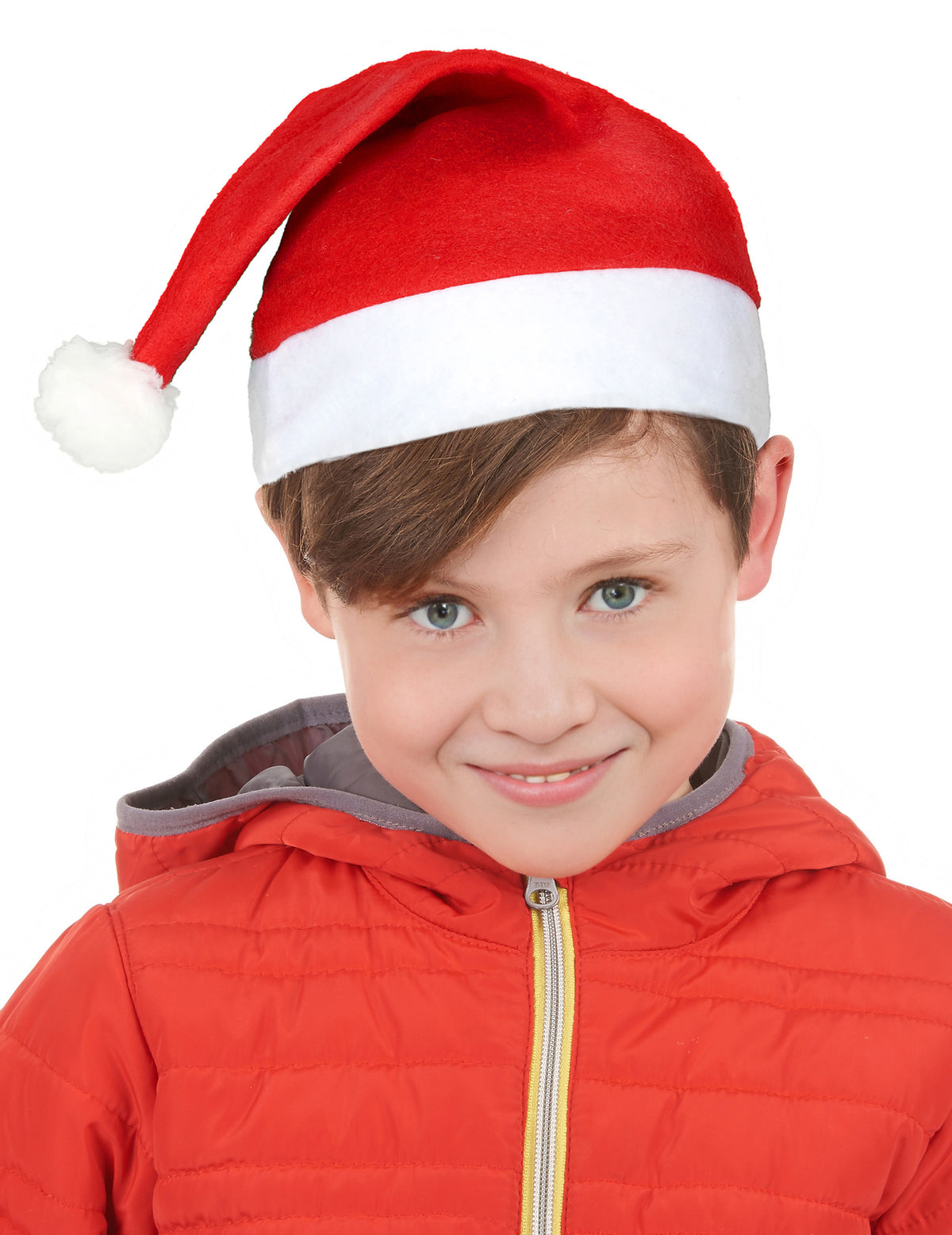 Bonnet Père Noël pour enfant rouge et blanc