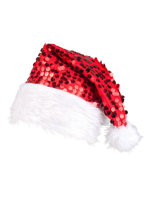 Vue de profil du bonnet de Noël pour adulte