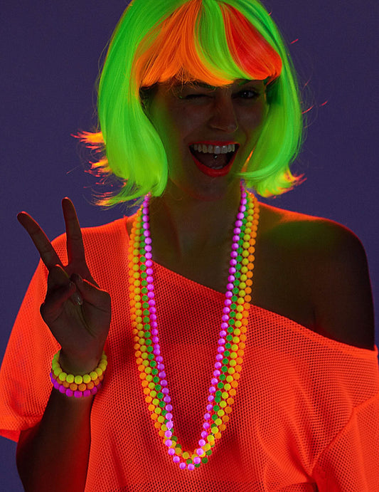Vue portée du bracelet de perles pour adulte