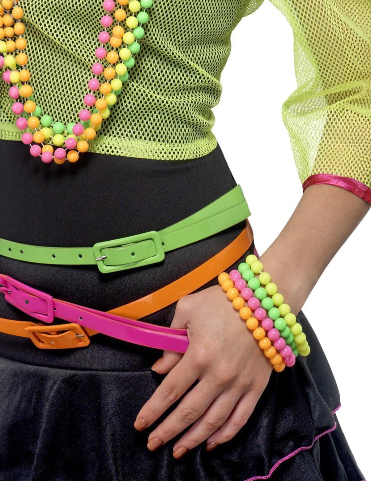 Bracelets fluo pour adulte multicolores à perles