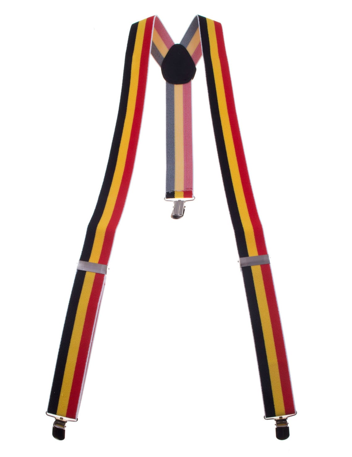 Bretelles Belgique pour adulte noir jaune rouge