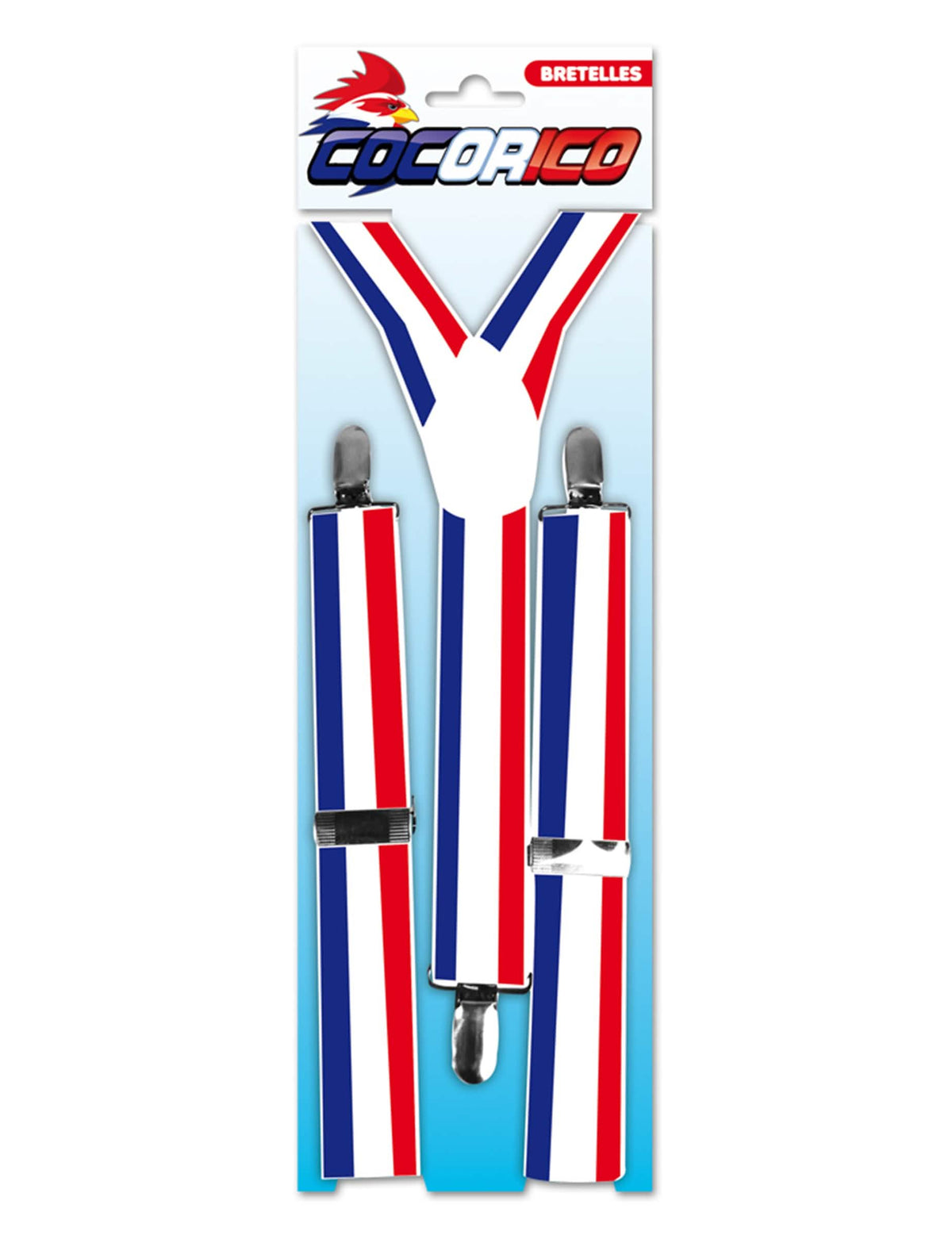 Bretelles frança para adulto azul branco vermelho