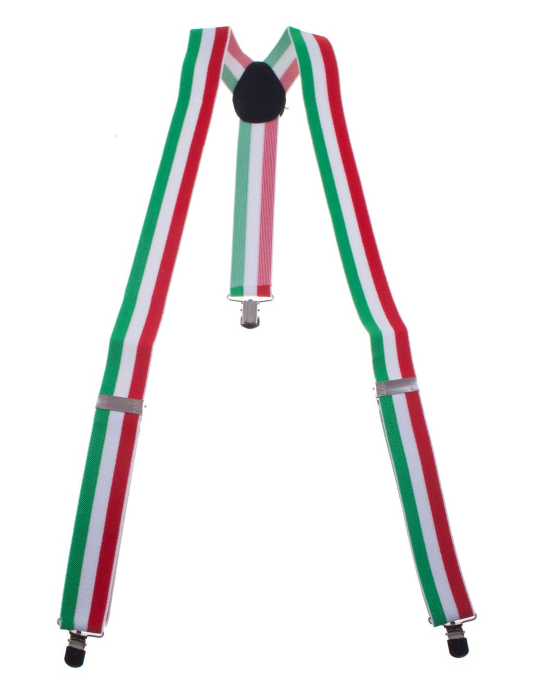 Bretelles Italie pour adulte vert blanc rouge