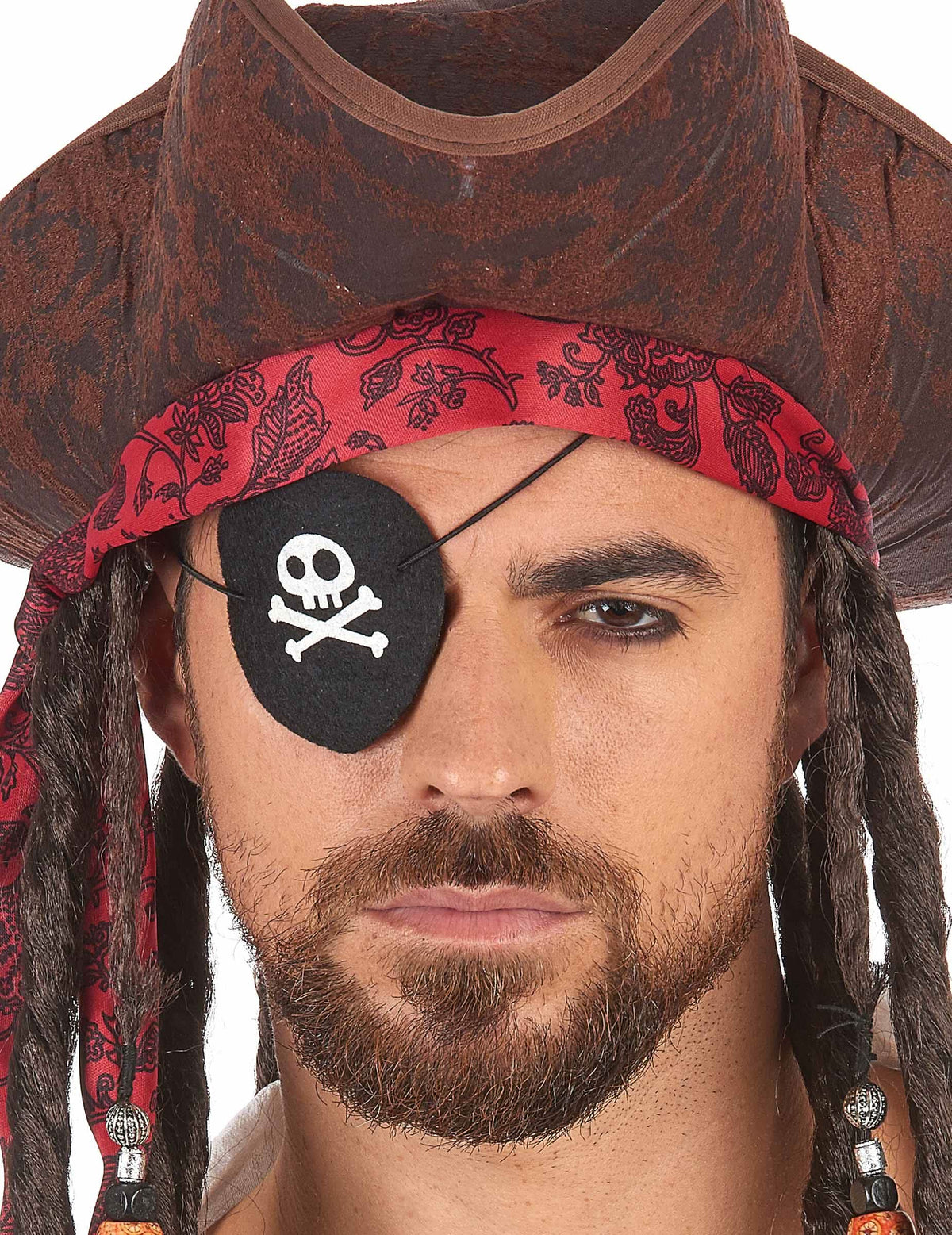 Grande plano da caveira da pala de pirata para adulto
