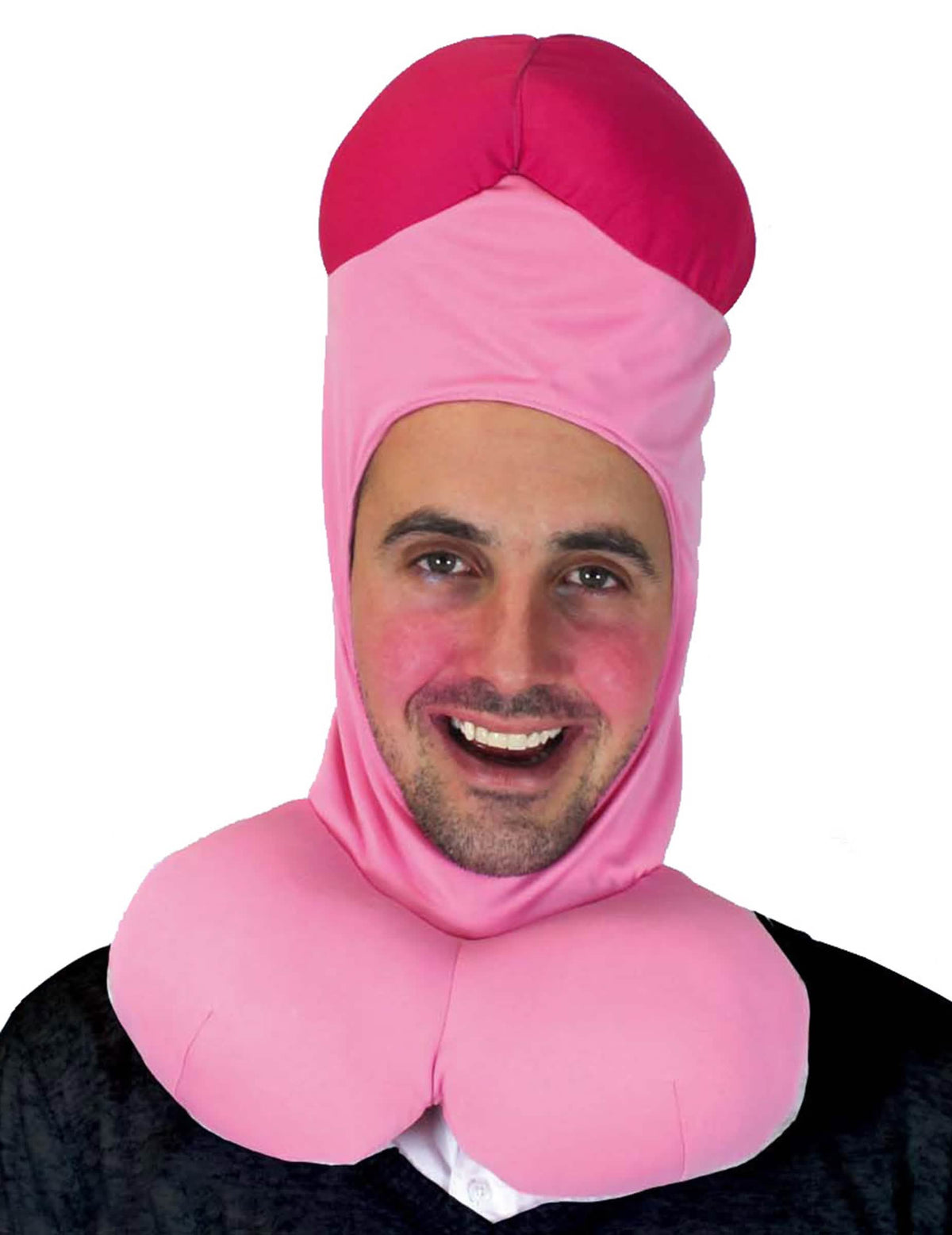 Balaclava humorística cabeça de bolota para adulto cor de rosa