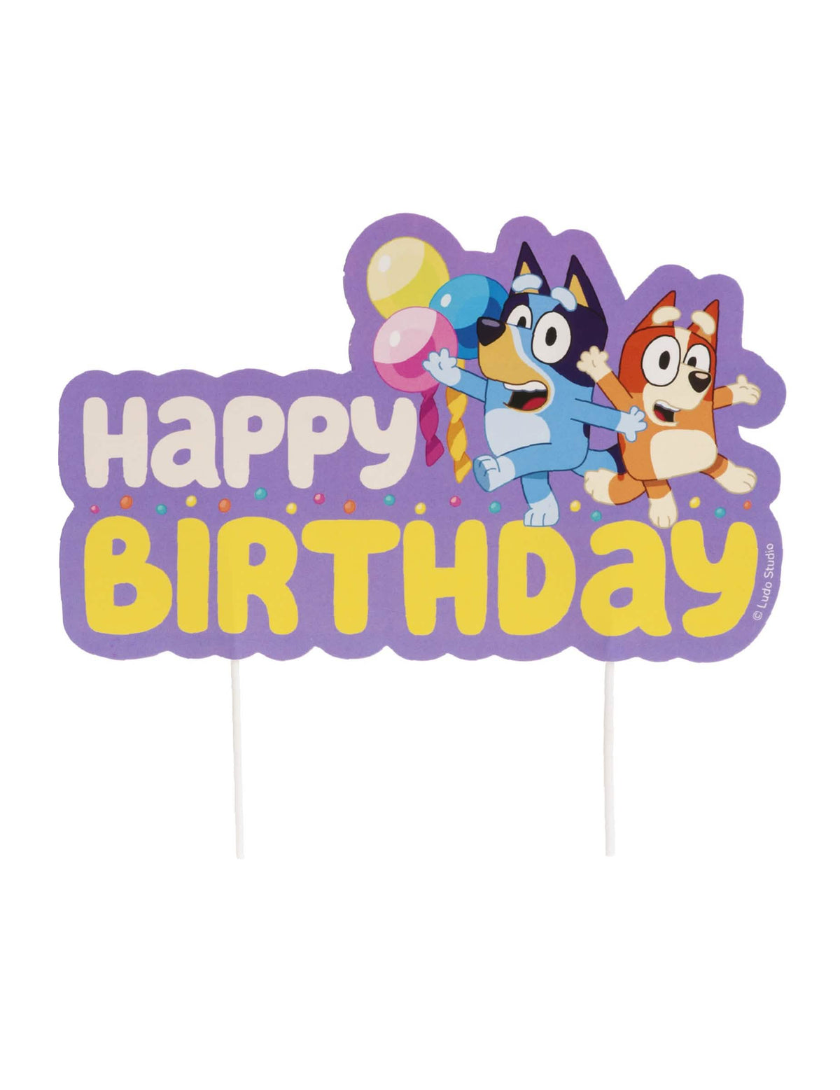 Topo de bolo em papel Bluey e Bingo™ 16,5 cm