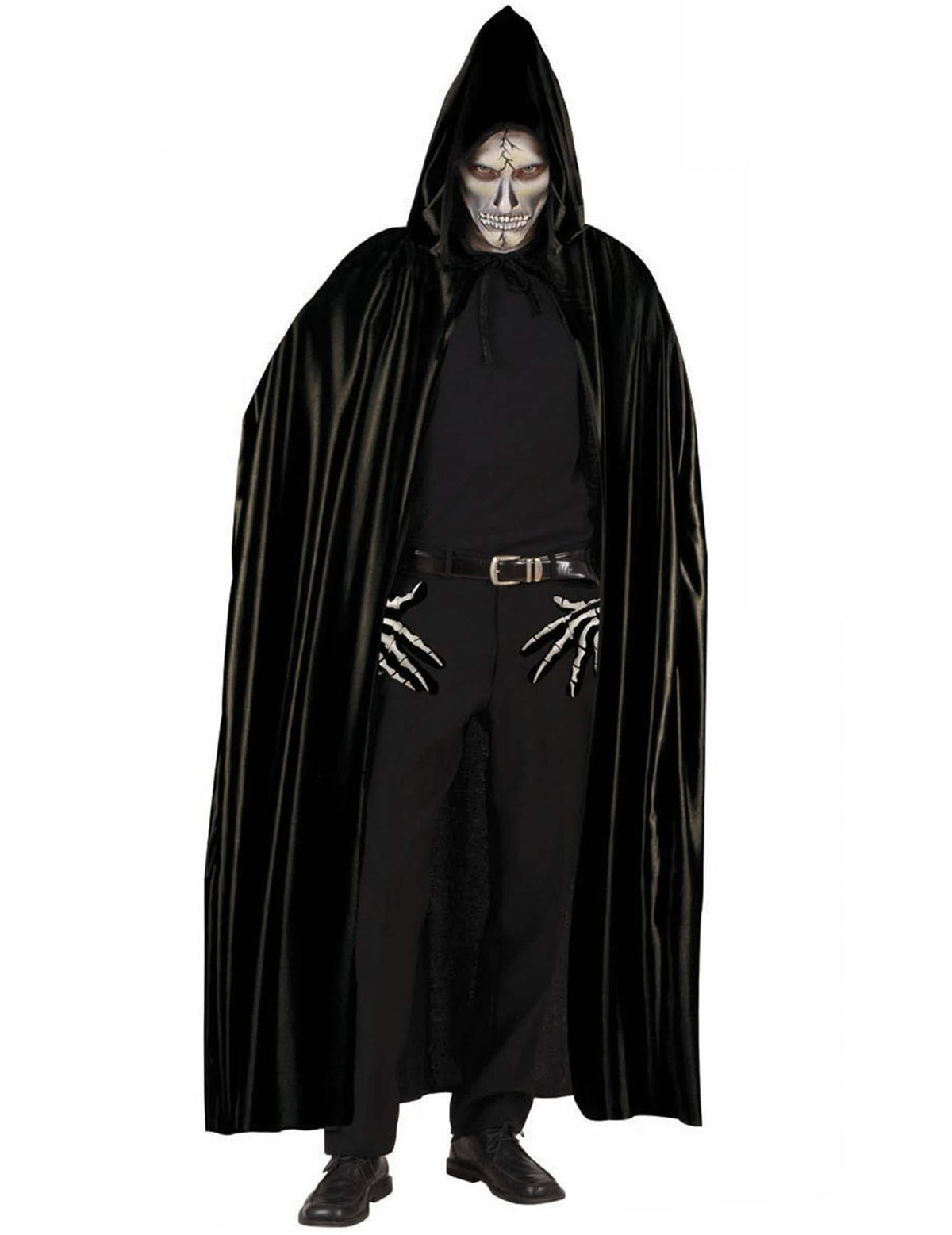 Cape avec capuche pour adulte noire