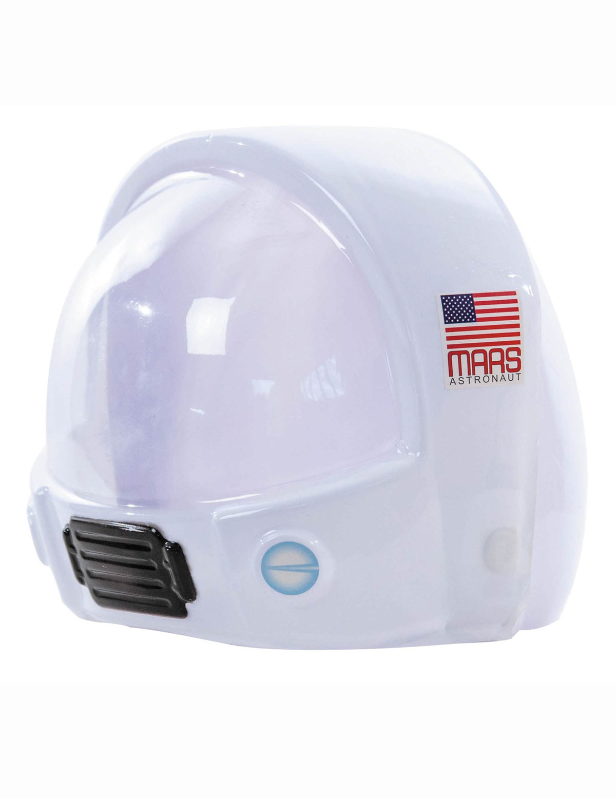 Casco de espaço para adulto branco em plástico com viseira transparente