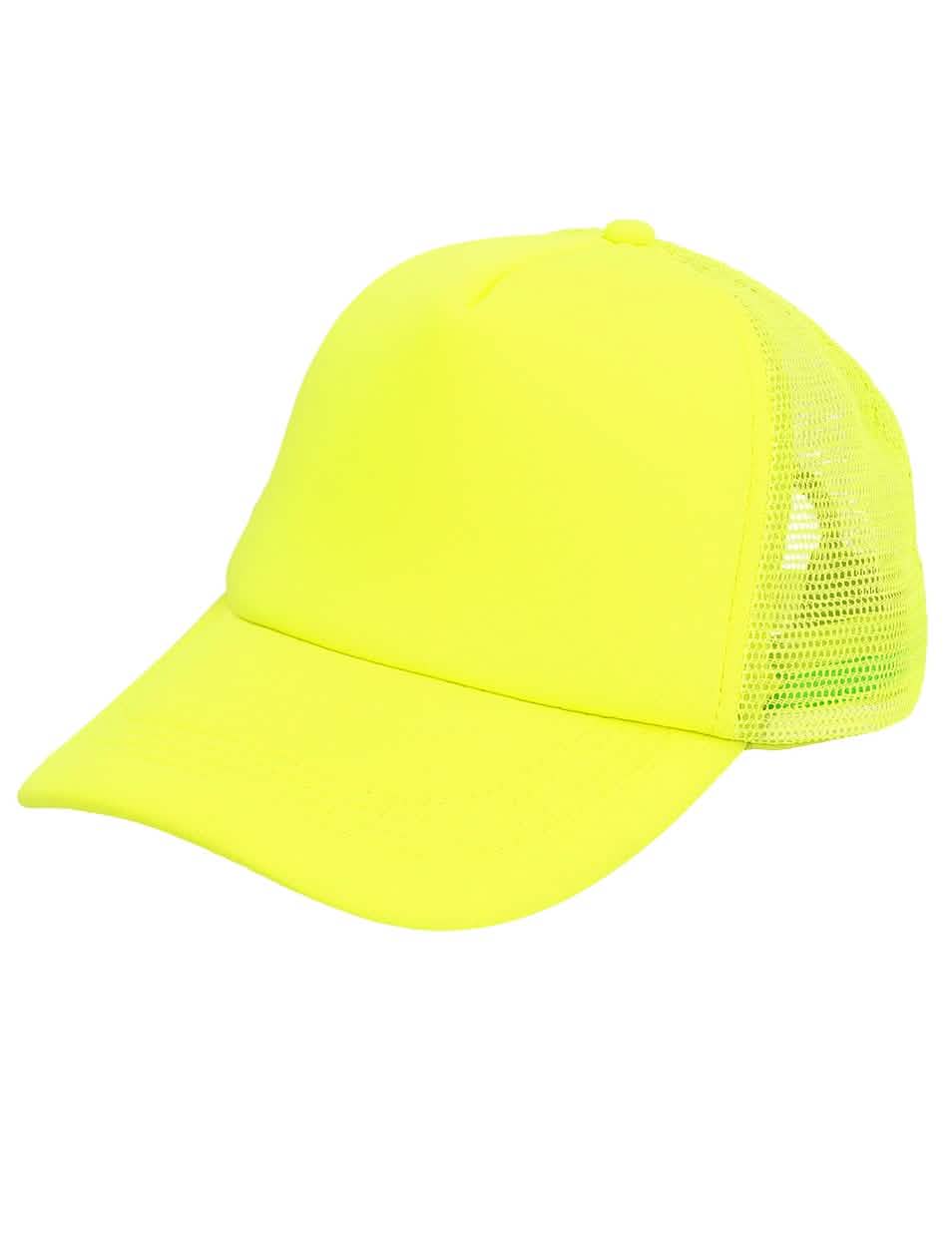 Boné amarelo néon para adultos