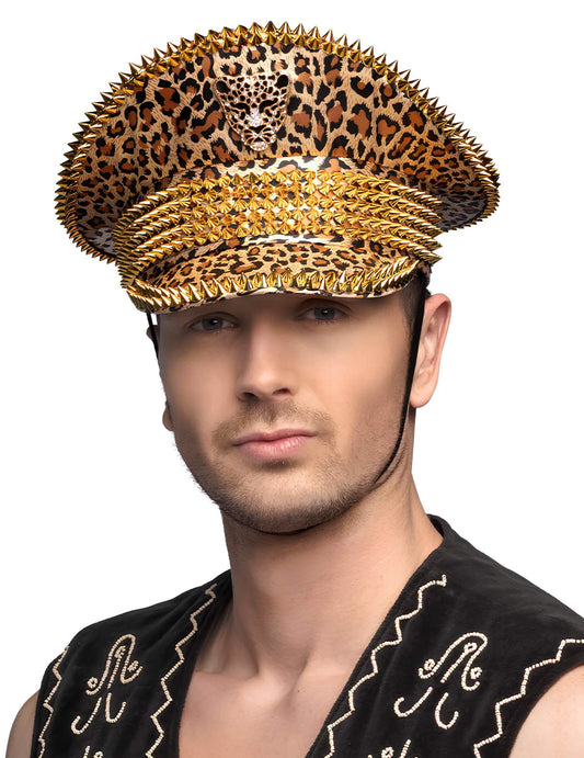 Vue de face de la Casquette Léopard