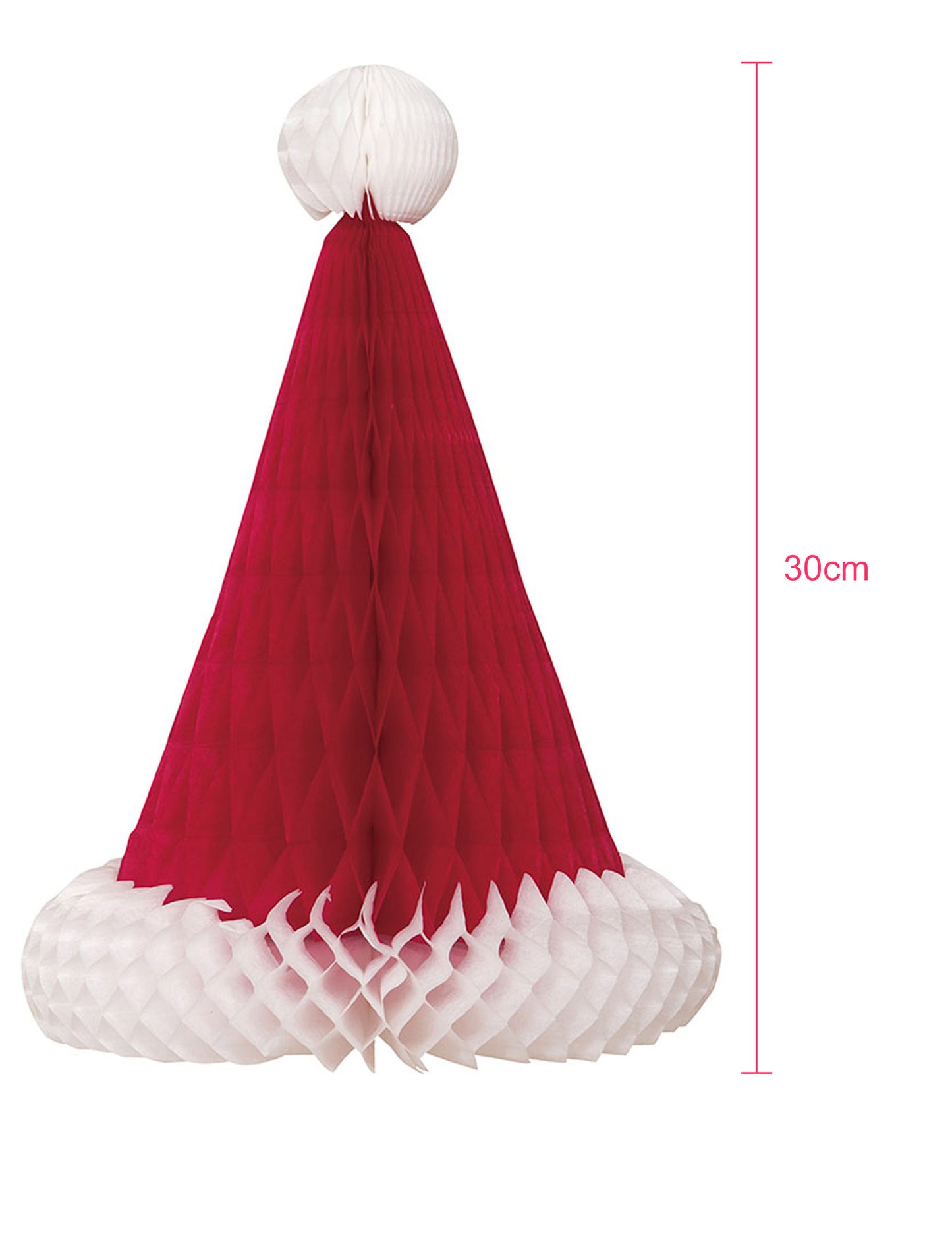 Dimensions du centre de table Bonnet de Noël