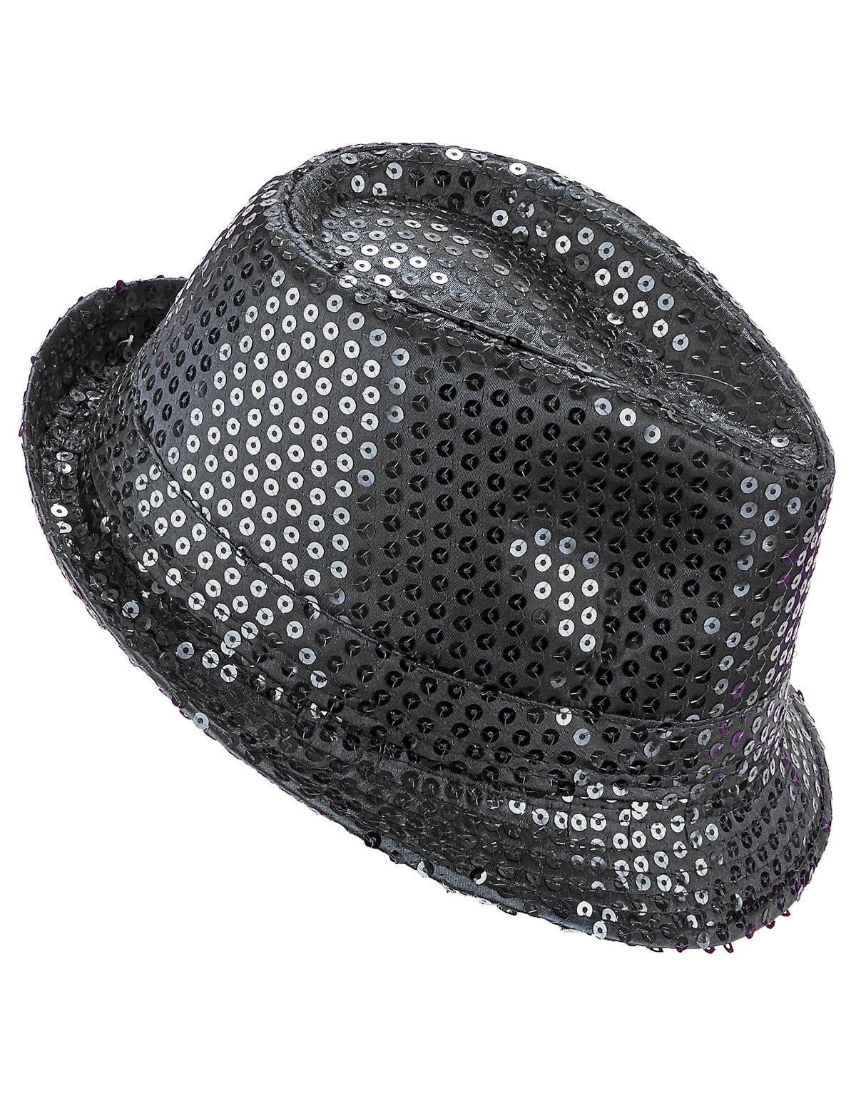 Chapéu preto com lantejoulas