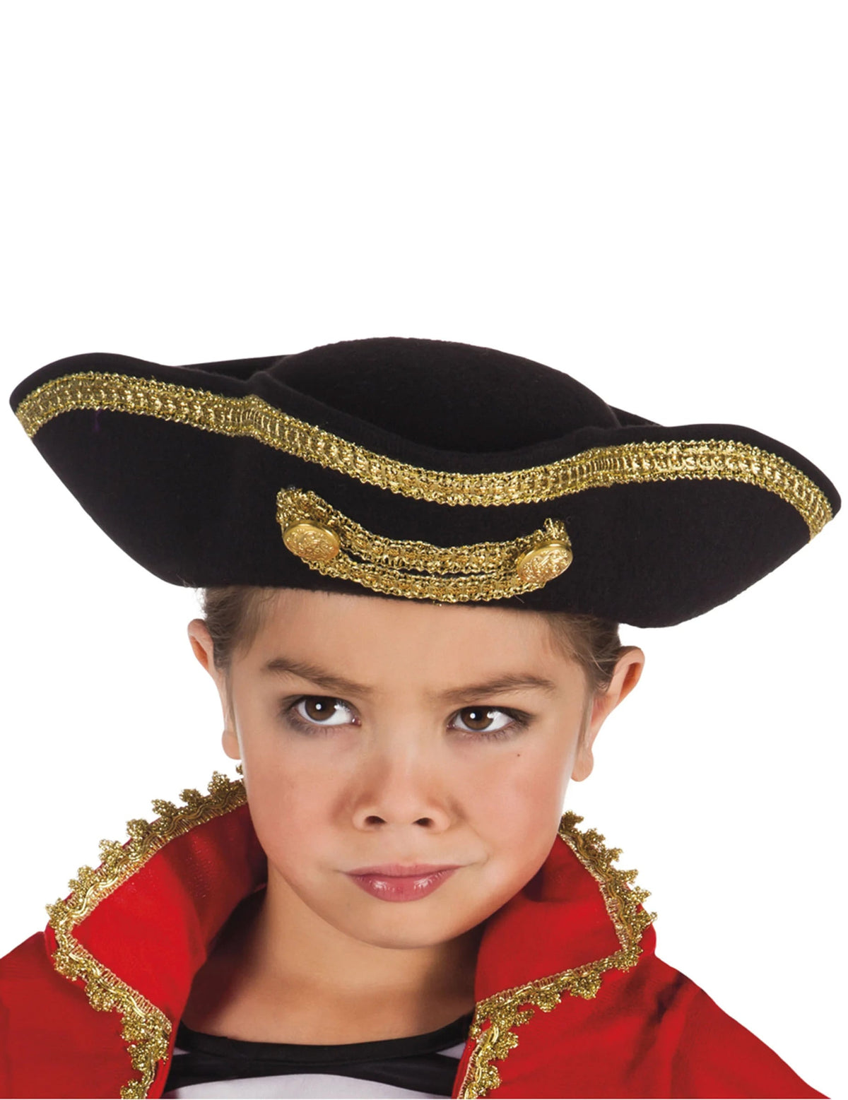 Gros plan du chapeau capitaine pirate pour enfant