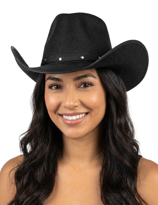 Chapéu preto de Cowboy para adulto