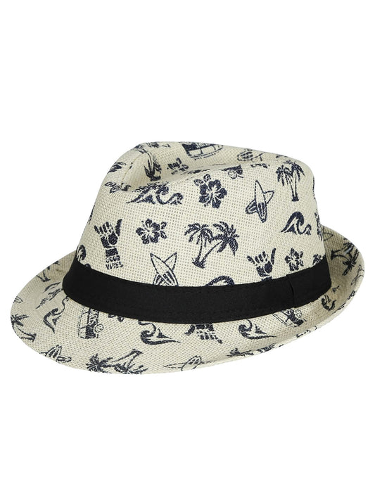 Vue de profil du chapeau d'été motif surf pour enfant