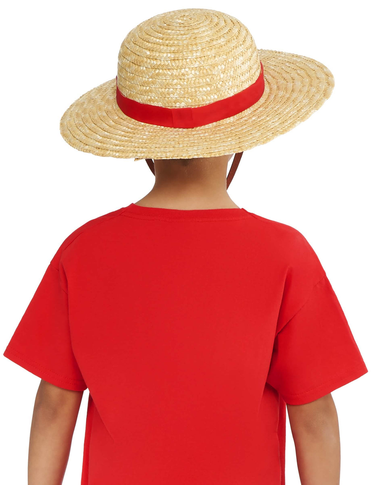 Vue de dos du chapeau de pirate Luffy One Piece pour enfant