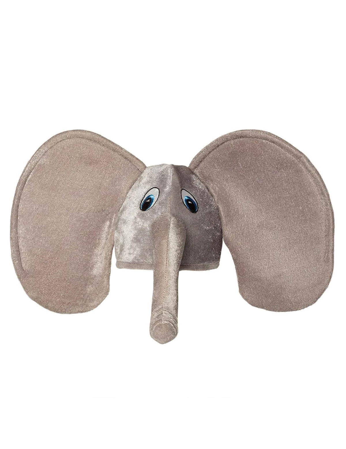 Vista frontal do chapéu de elefante para adulto