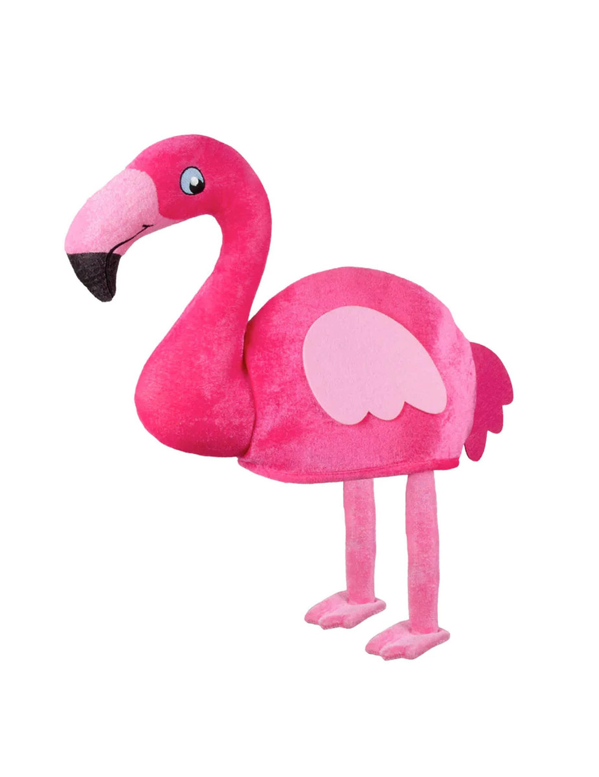 Vista de perfil do chapéu flamingo para adulto