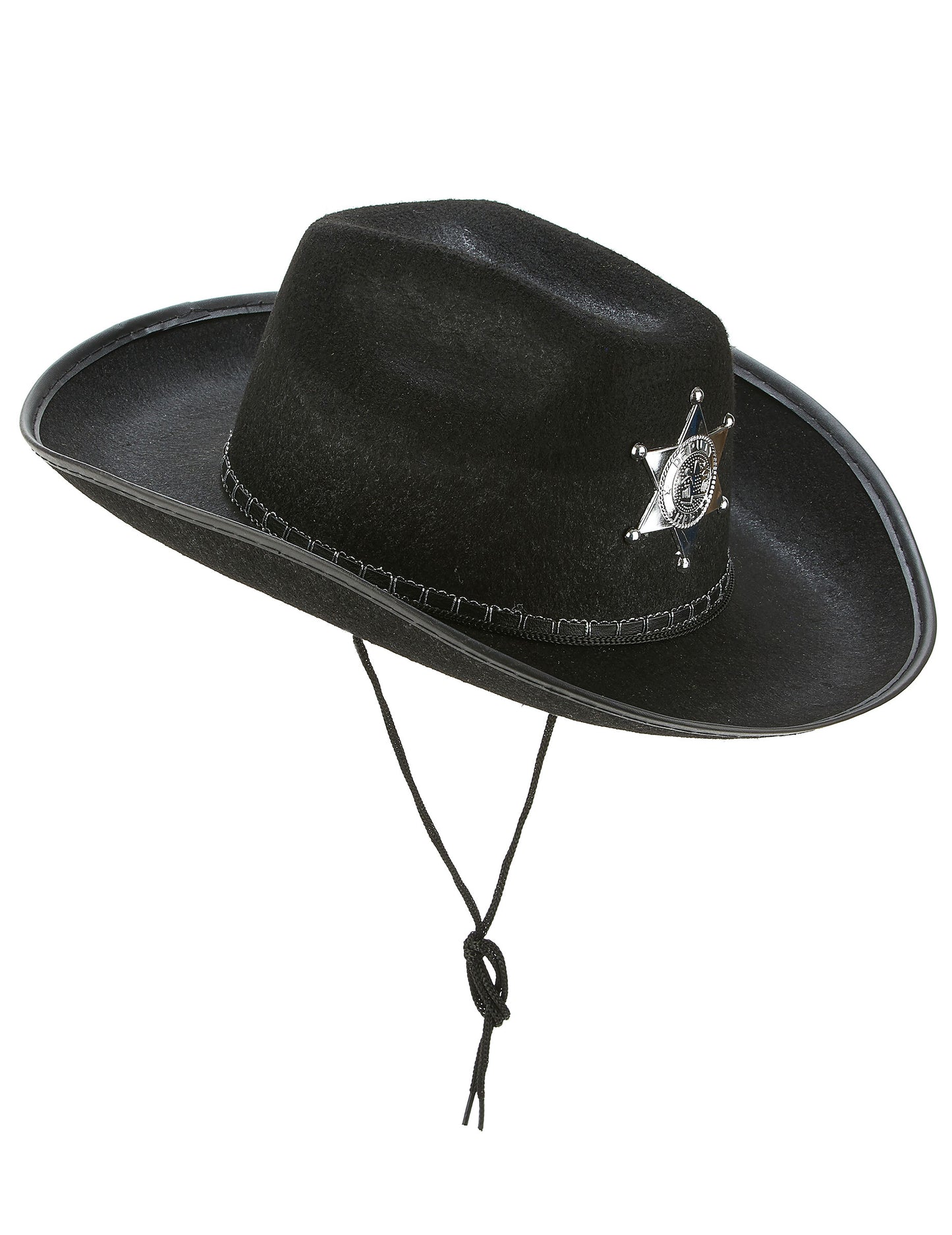 Chapéu xerife preto adulto