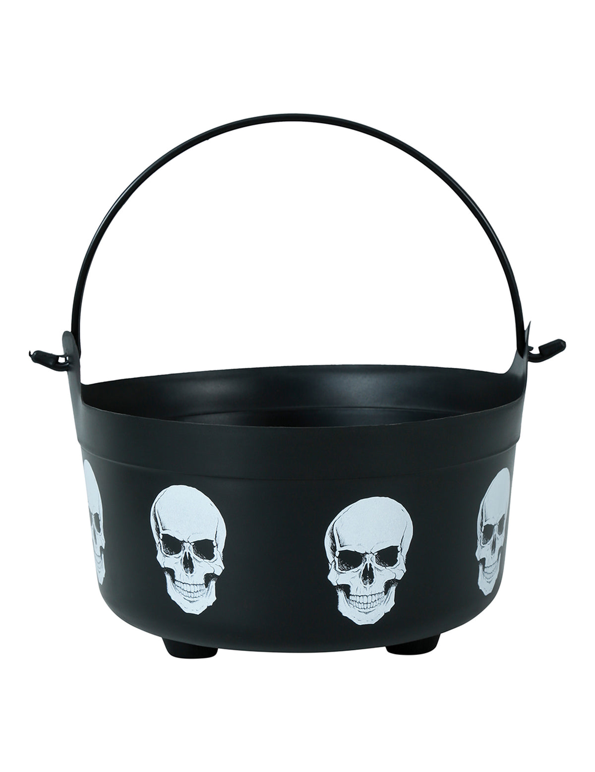 Vue de face du chaudron tête de morts