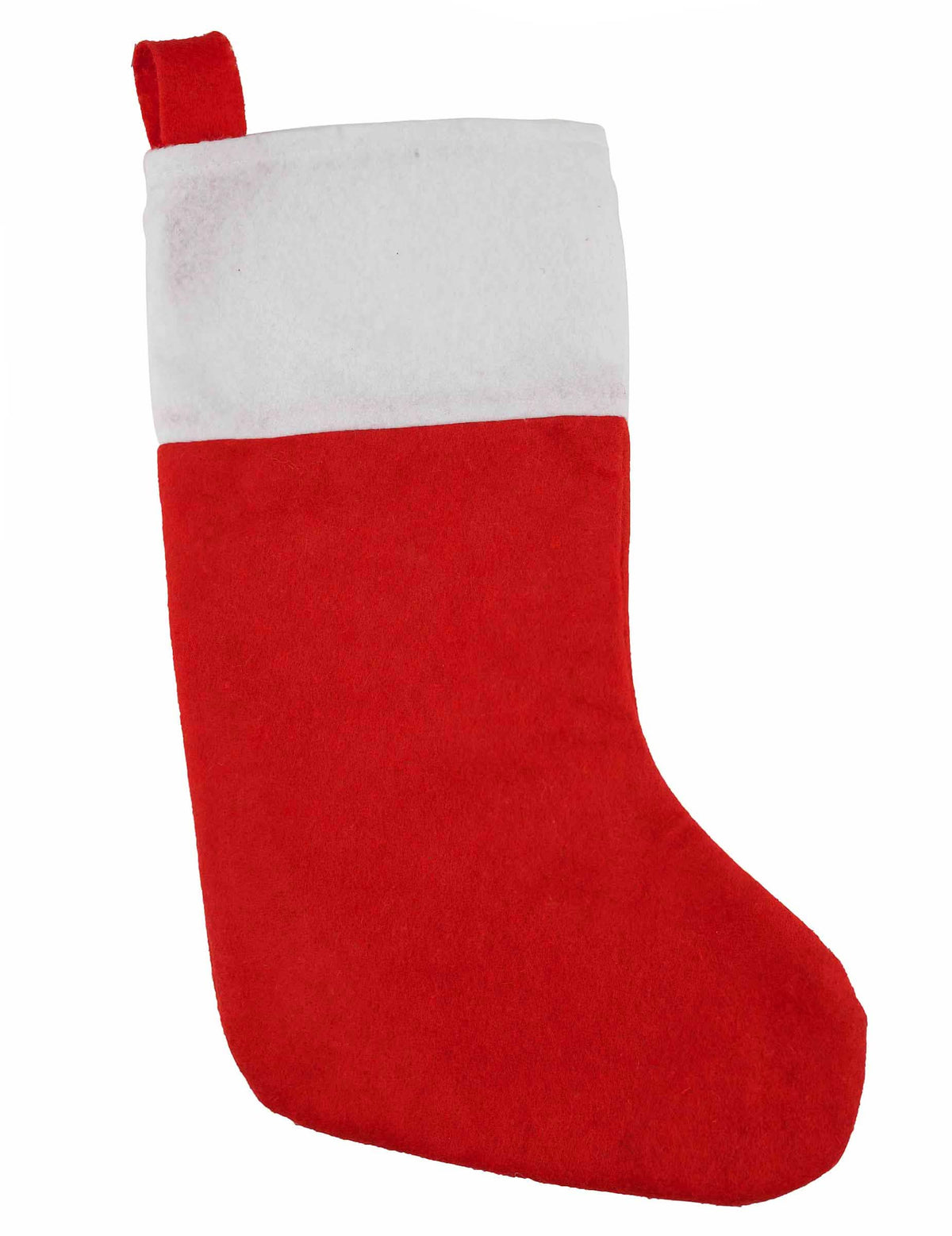 Meia de natal para decoração vermelho e branca