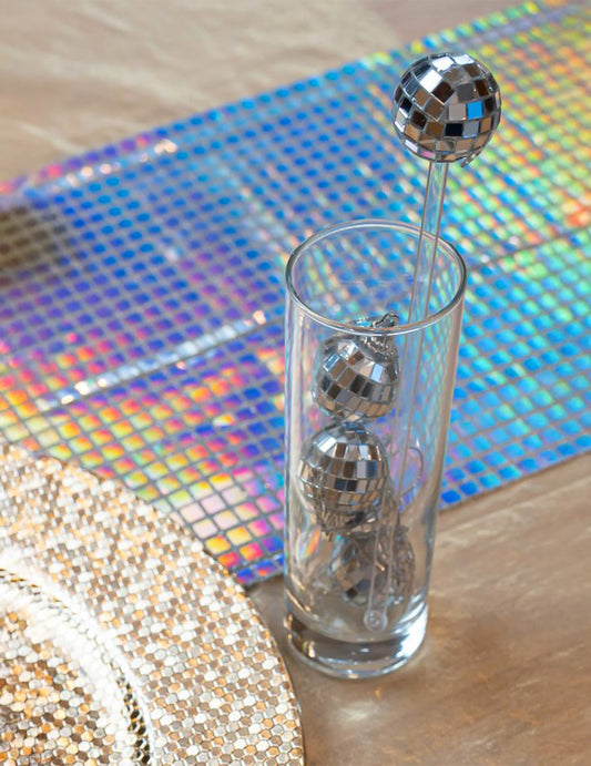 Caminho de mesa disco efeito bola de espelhos iridescente 3 m