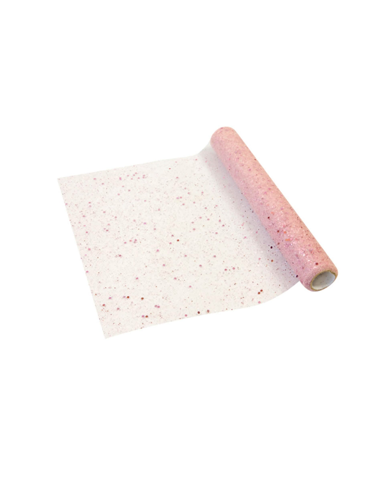 Caminho de mesa de decoração de festa em tule cor de rosa com lantejoulas ouro rosa