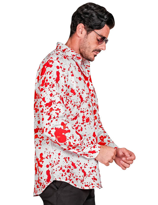 Camisa branca sangrenta para homens