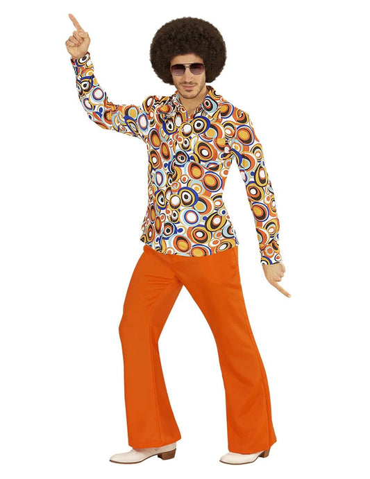 Camisa groovy bubbles anos 70' homem