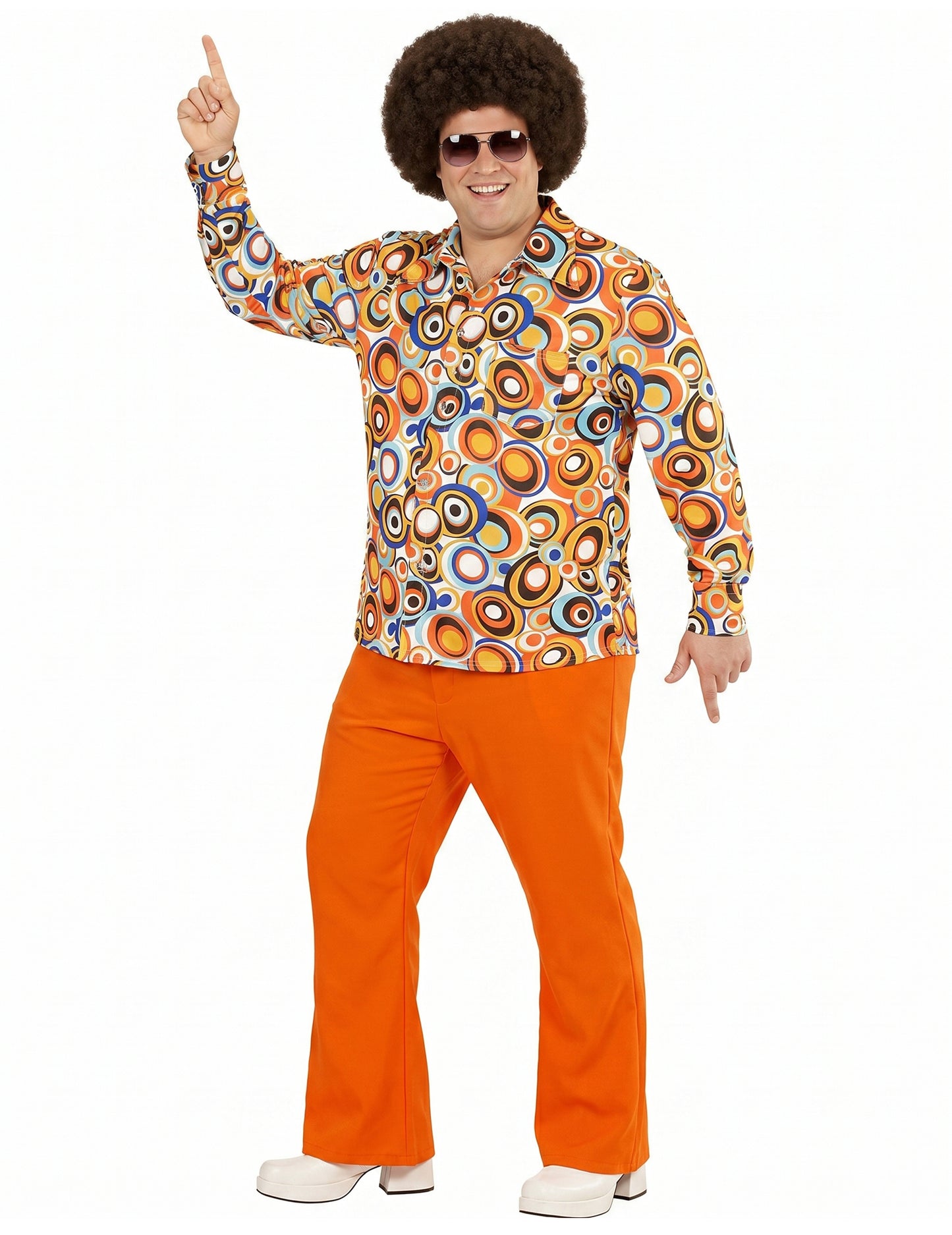 Camisa groovy bubbles anos 70' homem