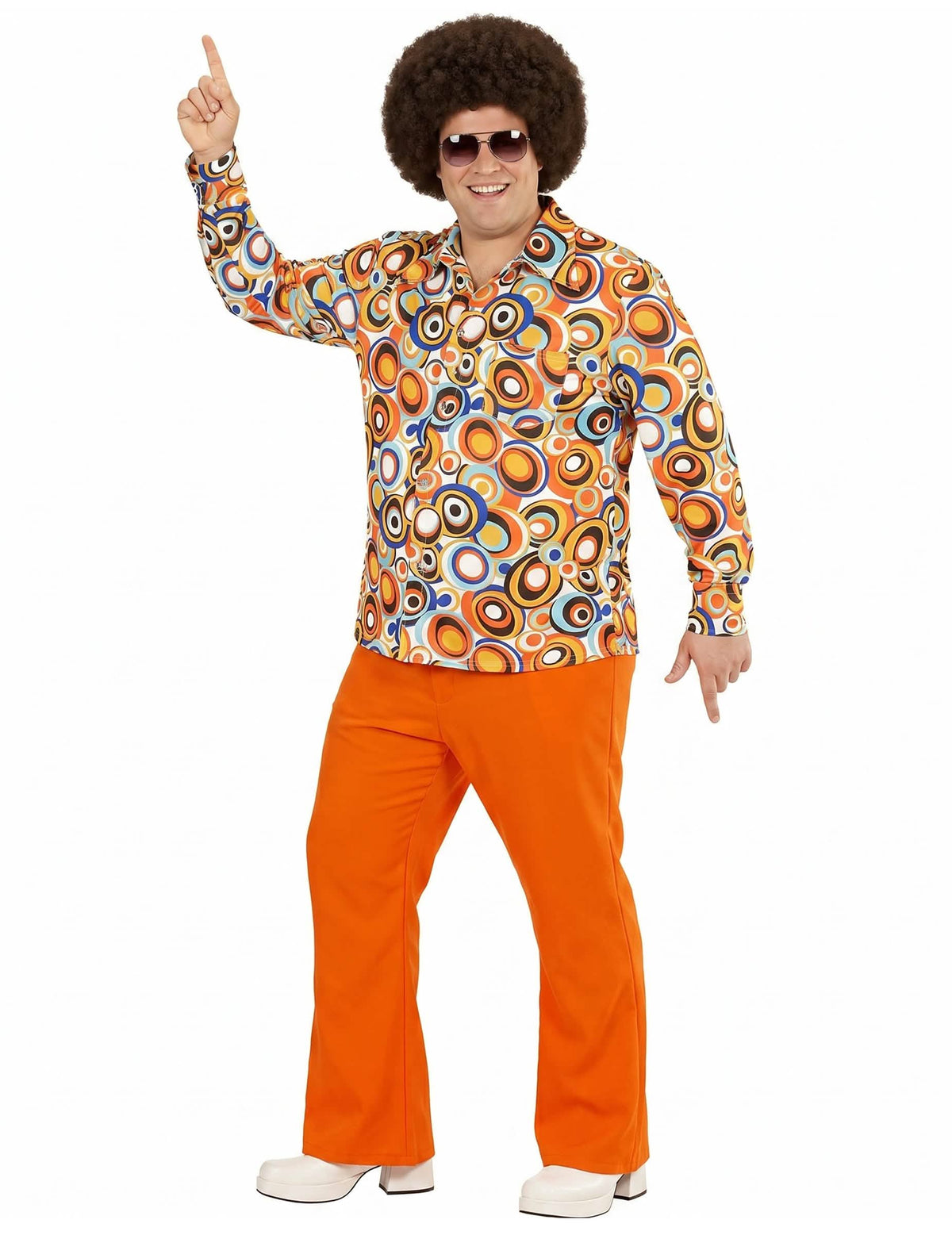 Camisa groovy bubbles anos 70' homem