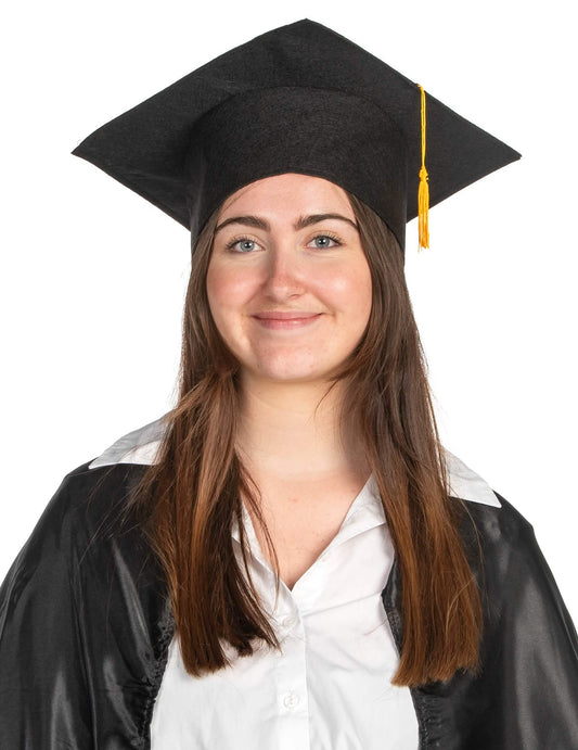 Chapéu de estudante preto adulto
