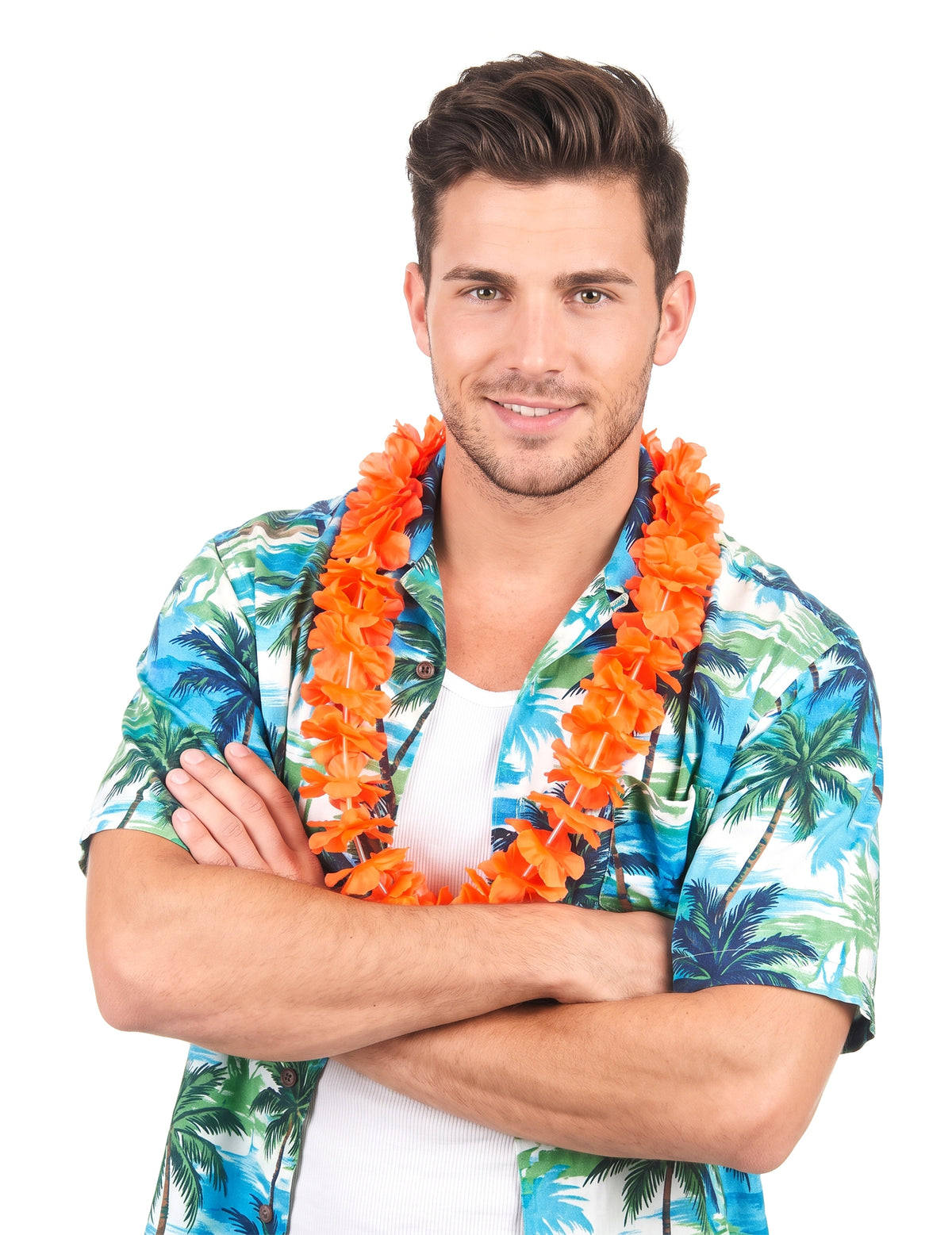 Colar havai cor de laranja